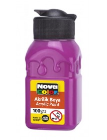 Nova Color Acrylic Paint Soft Patterned Bottle 100g Fuchsia