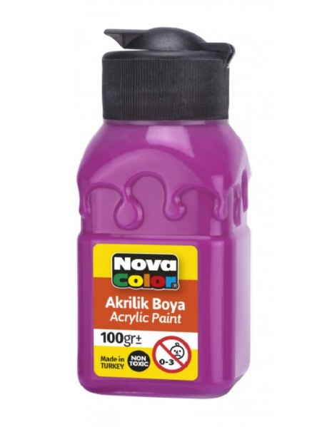 Nova Color Acrylic Paint Soft Patterned Bottle 100g Fuchsia