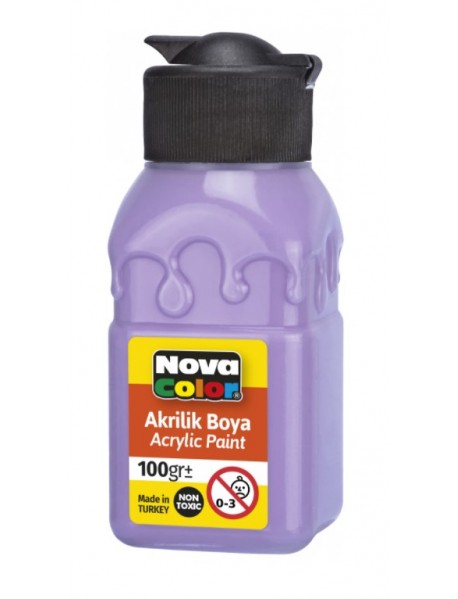 Nova Color Acrylic Paint Soft Patterned Bottle 100g Lila