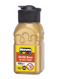 Nova Color Acrylic Paint Soft Patterned Bottle 100g Gold