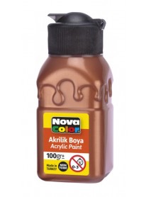 Nova Color Acrylic Paint Soft Patterned Bottle 100g Copper