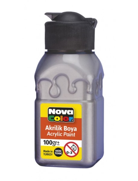 Nova Color Acrylic Paint Soft Patterned Bottle 100g Nardo Gray