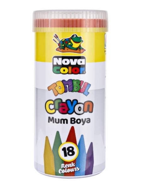 Nova Color Crayon 18 Colors Chubby Tube