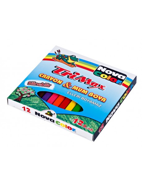 Nova Color Crayon 12 Colors Long Triangle