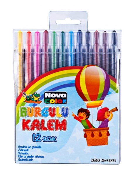 Nova Color Retractable Crayon 12 Colors