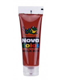 Nova Color Acrylic Paint Plastic Tube 75ml Brown