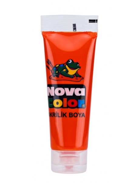 Nova Color Acrylic Paint Plastic Tube 75ml Orange