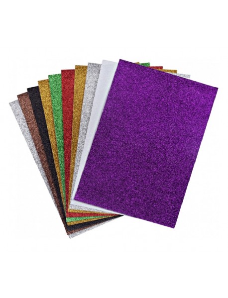 Nova Color Glitter Cardboard 50x70cm 10 Blue