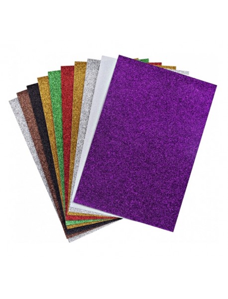 Nova Color Glitter Cardboard 50x70cm 10 Black