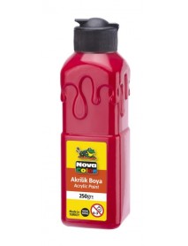 Nova Color Acrylic Paint Soft Patterned Bottle 250g Red