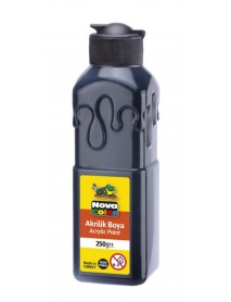 Nova Color Acrylic Paint Soft Patterned Bottle 250g Black