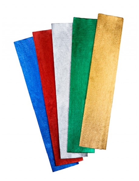 Nova Color Crepe Paper 50x200cm Metallic Set 5 Colors