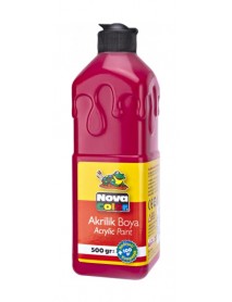 Nova Color Acrylic Paint Patterned Bottle 600g Red