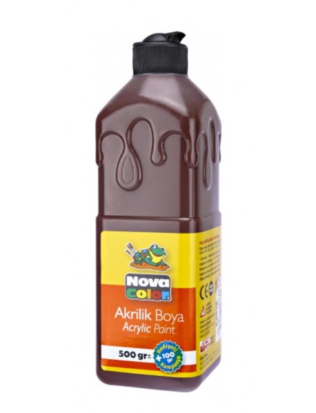 Nova Color Acrylic Paint Patterned Bottle 600g Brown