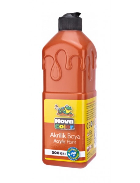 Nova Color Acrylic Paint Patterned Bottle 600g Orange