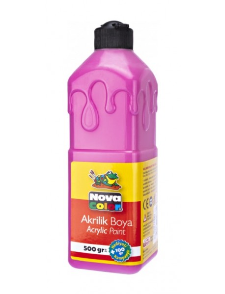 Nova Color Acrylic Paint Patterned Bottle 600g Pink