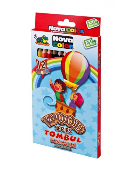 Nova Color Colored Pencil 12 Colors Long Chubby