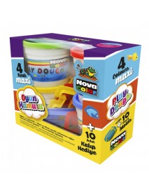 Nova Color Play Dough 4pcs & 10pcs Moulds