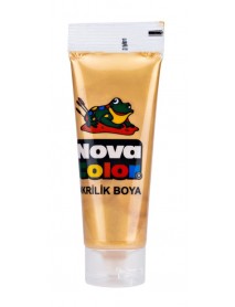 Nova Color Acrylic Paint Plastic Tube 75ml Gold