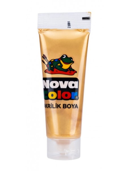 Nova Color Acrylic Paint Plastic Tube 75ml Gold