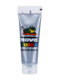 Nova Color Acrylic Paint Plastic Tube 75ml Silver