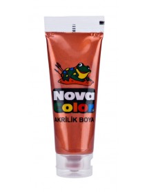 Nova Color Acrylic Paint Plastic Tube 75ml Copper