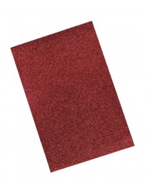 Nova Color Eva 50x70cm Glitter Self-Adhesive Set by 5 Red