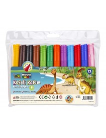 Nova Color Fibre Pen Jumbo 12 Colors