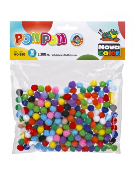 Nova Color Ponpon 10mm 200pcs