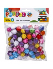 Nova Color Glitter Ponpon 20mm 100pcs