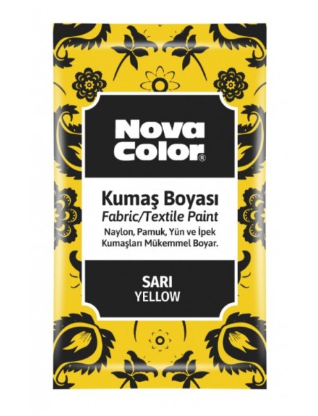 Nova Color Fabric/Textile Paint 12gr Powder Yellow