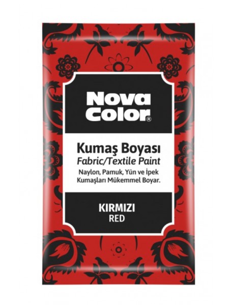 Nova Color Fabric/Textile Paint 12gr Powder Red