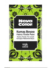 Nova Color Fabric/Textile Paint 12gr Powder Green