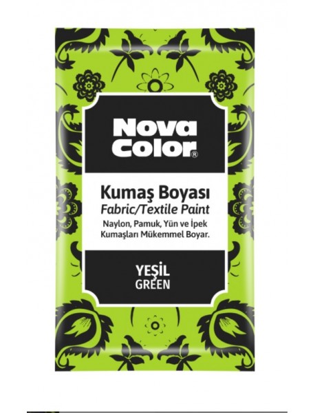 Nova Color Fabric/Textile Paint 12gr Powder Green