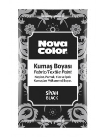 Nova Color Fabric/Textile Paint 12gr Powder Black