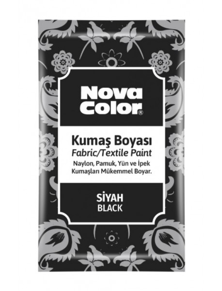 Nova Color Fabric/Textile Paint 12gr Powder Black