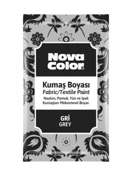 Nova Color Fabric/Textile Paint 12gr Powder Grey