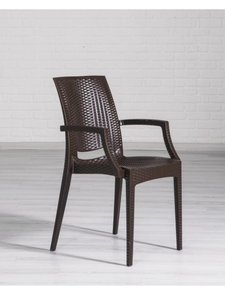 RATTAN LUXURY CHAIR  BROWN