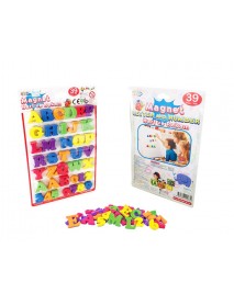 39 PCS MAGNET LETTER &NUMBER SET 
ING ALPHABET 26 PCS+2 PCS A 1 PCS E 10 PCS NUMBERS