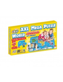 JAGU MEGA PUZZLE WORLD
 91,5 x 61,5 CM   
 24 PCS.