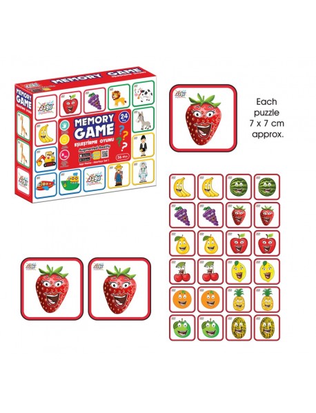 JAGU MEMORY GAME FRUITS 
24 PCS