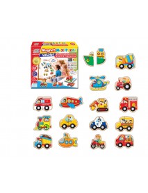 JAGU 2 PCS PUZZLE MAGNET VEHICLES 
32 PCS