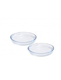 CIRCLE HONEYCOMB 2 PCS TRAY SET BOROSILICATE