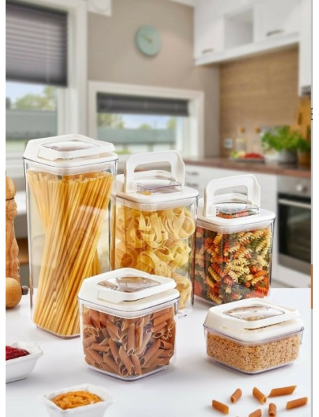 Vacuum Square Storage Jar Set 5 pcs
(250ml + 700ml + 900ml + 1200ml + 1700ml)