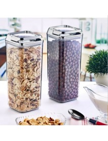 Vacuum Square Chrome Storage Jar Set 2 pcs
(1700ml + 1700ml)