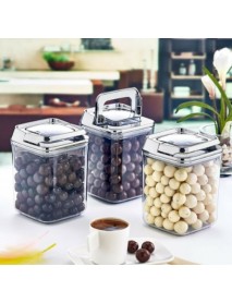 Vacuum Square Chrome Storage Jar Set 3 pcs
(900ml + 900ml + 900ml)