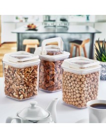 Vacuum Square Storage Jar Set 3 pcs
(900ml + 900ml + 900ml)