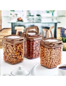 Vacuum Square Wooden Storage Jar Set 3 pcs
(900ml + 900ml + 900ml)