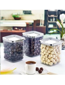 Square Chrome Storage Jar Set 3 pcs
(900ml + 900ml + 900ml)