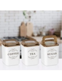 Vacuum Wooden Square Storage Jar Set 3 pcs
(900ml + 900ml + 900ml)